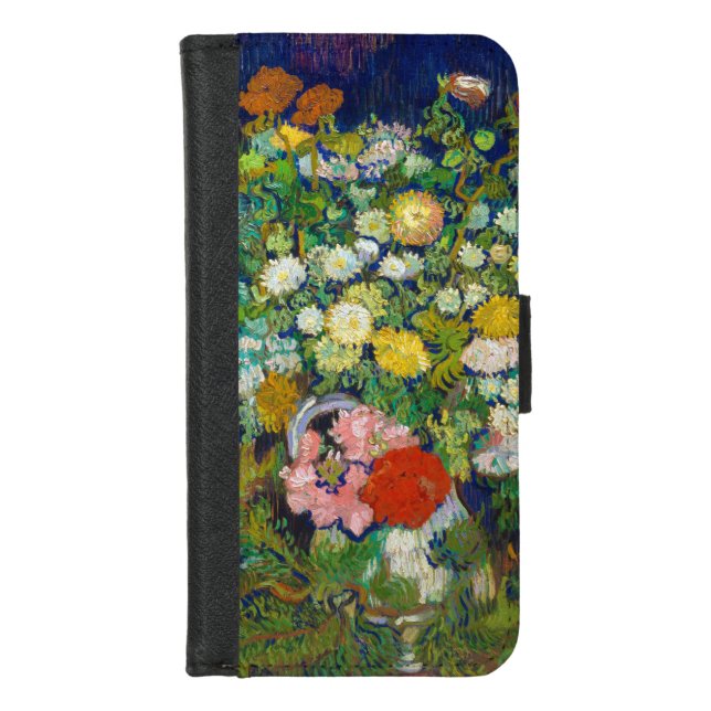 Bouquet of Flowers in a Vase, Van Gogh iPhone Wallet Case (Front)