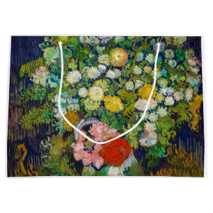 Bouquet of Flowers in a Vase, Van Gogh Large Gift Bag
