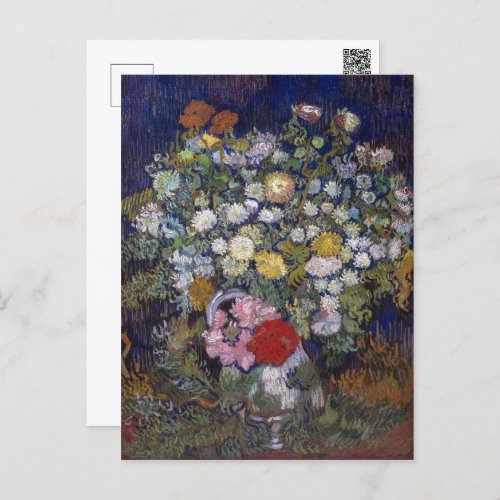 Bouquet of Flowers in a Vase  Van Gogh  Postcard