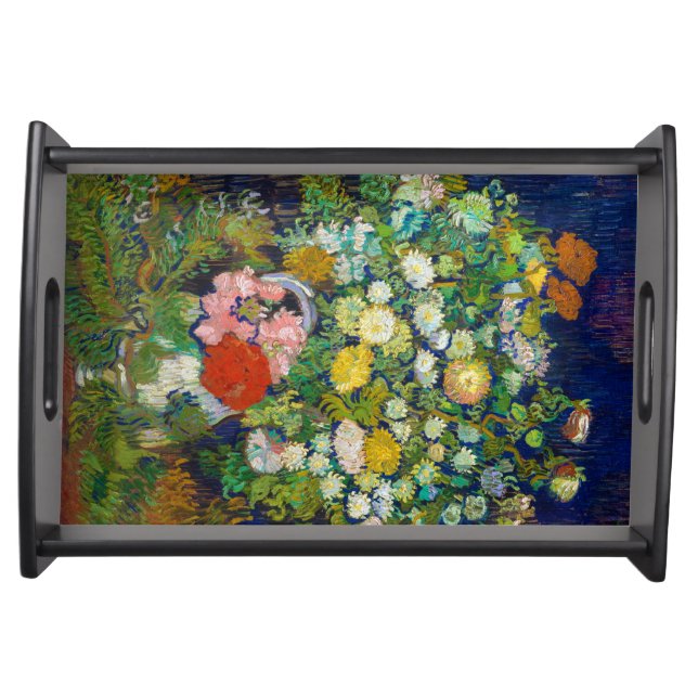 Bouquet of Flowers in a Vase, Van Gogh Serving Tray (Front)