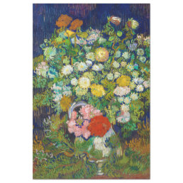Bouquet of Flowers in a Vase, Van Gogh Tissue Paper