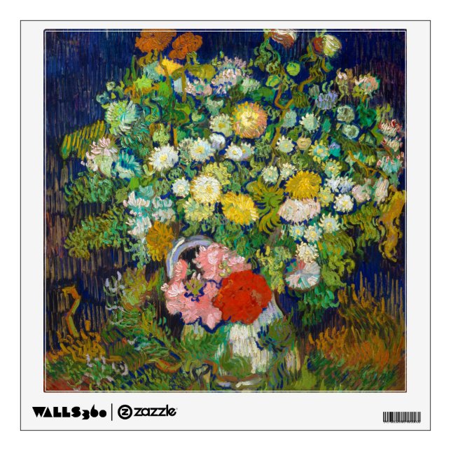 Bouquet of Flowers in a Vase, Van Gogh Wall Decal (Front)