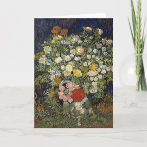 Bouquet of Flowers in a Vase  Vincent Van Gogh Card