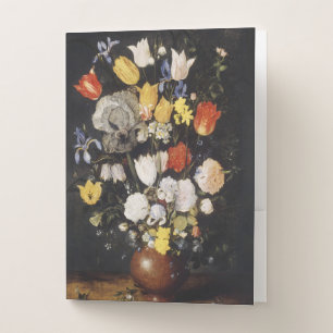 Bouquet of Flowers in an Earthenware Vase (1610) Pocket Folder