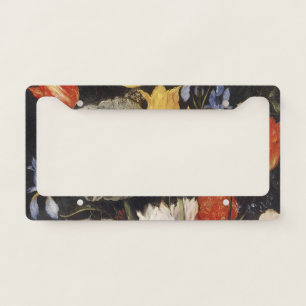 Bouquet of Flowers in an Earthenware Vase  License Plate Frame