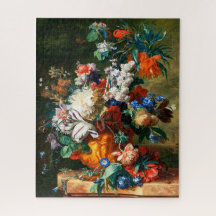 Bouquet of Flowers in an Urn │Jan van Huysum