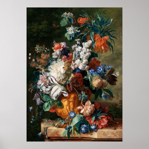Bouquet of Flowers in an Urn Poster