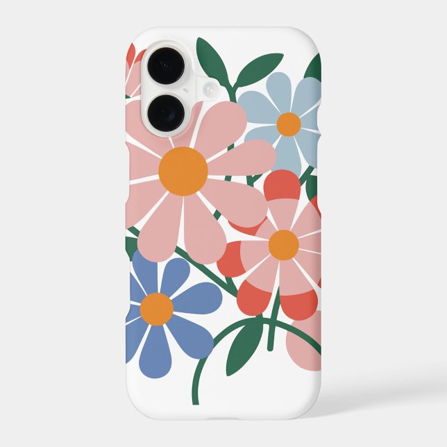 Bouquet of Flowers  iPhone Case (Illustration of a bouquet of flowers with a retro style!)