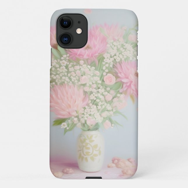 Bouquet of Flowers Oil Painting iPhone Case (Back)