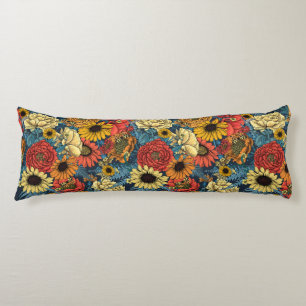 Bouquet of flowers- roses, peonies, daisies ans fe body pillow