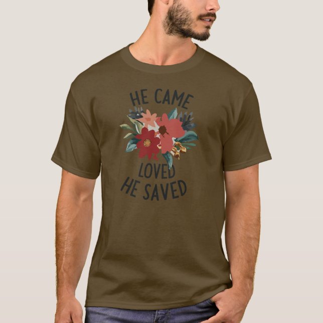 Bouquet Of Flowers With Jesus Love T-Shirt (Front)