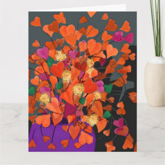 Bouquet of Hearts Birthday Card