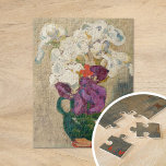 Bouquet of Iris | Louis Valtat Jigsaw Puzzle<br><div class="desc">Bouquet of Iris in a Green Pitcher | Bouquet d’iris au pichet vert (circa 1905) | Original artwork by French artist Louis Valtat (1869-1952). The painting depicts a still life of purple and white iris flowers in a green vase. Use the design tools to add custom text or personalize the...</div>