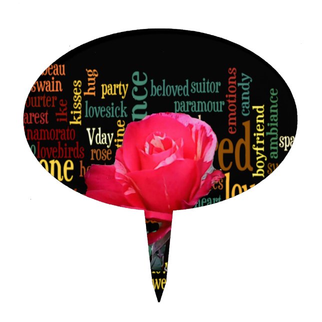 Bouquet of Love: A Heartfelt Expression Cake Topper (Front)