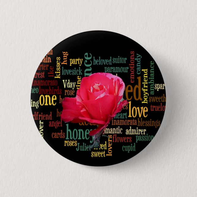 Bouquet of Love: A Heartfelt Expression Pinback Button (Front)
