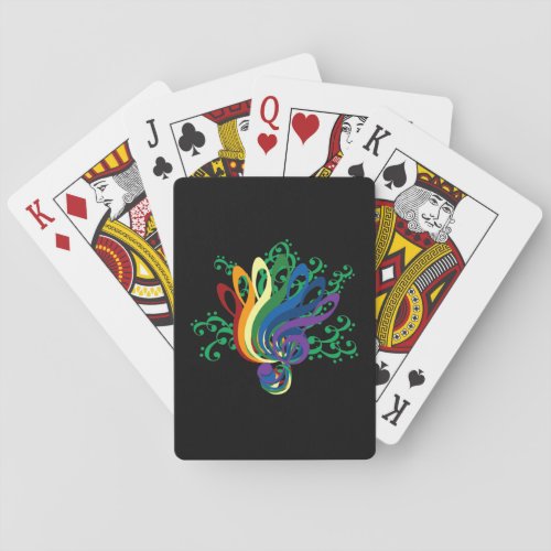Bouquet of Music Clefs Playing Cards