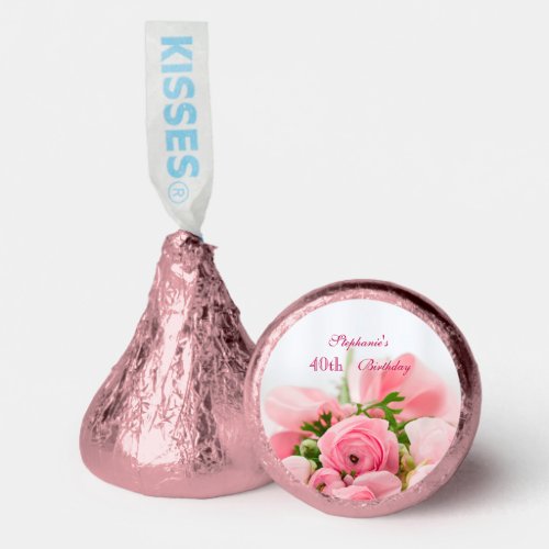 Bouquet Of Pink Roses 40th Birthday Hersheys Kisses