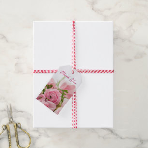 Bouquet Of Pink Roses 75th Birthday Gift Tags