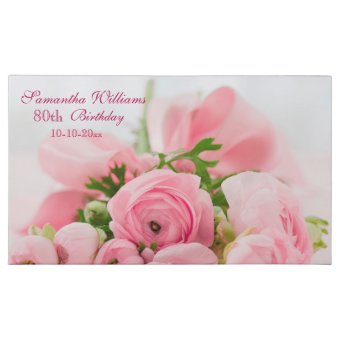 Bouquet Of Pink Roses 80th Birthday Assorted Chocolates | Zazzle