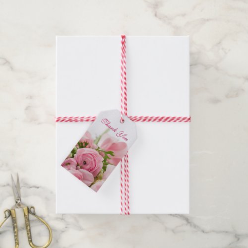 Bouquet Of Pink Roses Retirement Gift Tags