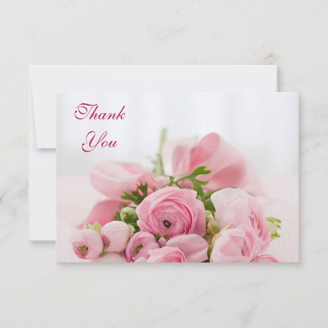 Bouquet Of Pink Roses Thank You (Front)