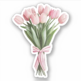 Bouquet of Pink Tulips