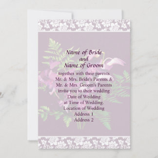 Bouquet of Purple Orchids Wedding Invitation Set