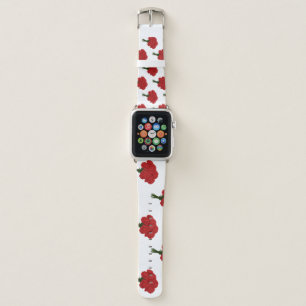 Bouquet of Red Carnations – Elegant Romantic Art Apple Watch Band