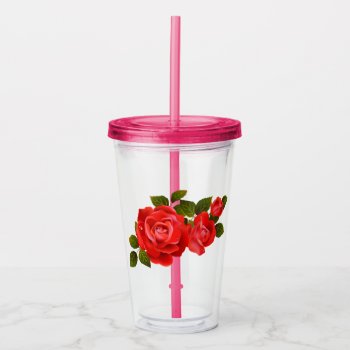 Bouquet Of Red Roses Acrylic Tumbler by Bebops at Zazzle