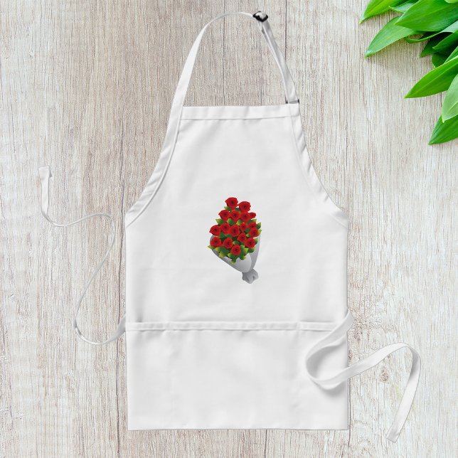Bouquet Of Red Roses Adult Apron (Creator Uploaded)