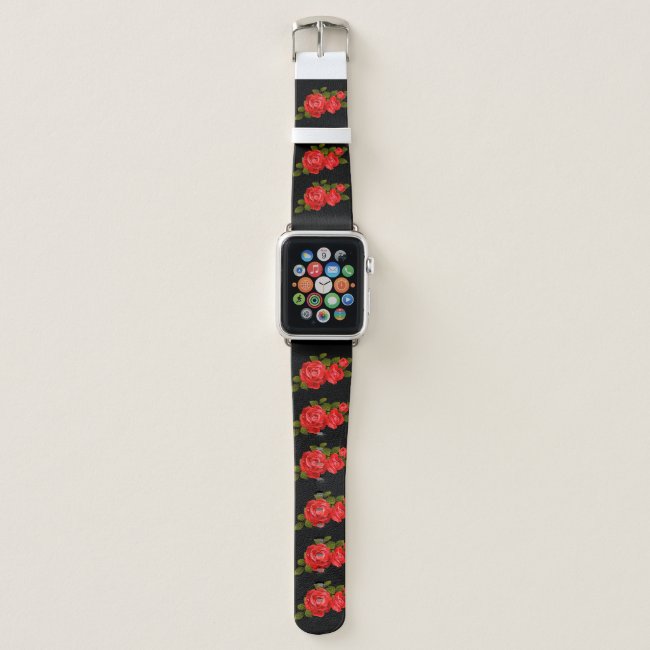 Bouquet of Red Roses Apple Watch Band