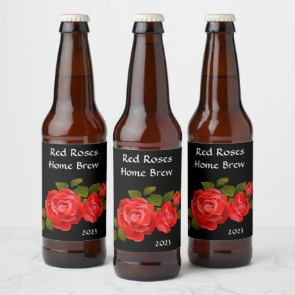 Bouquet of Red Roses Beer Labels