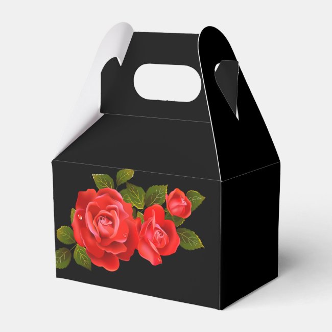 Bouquet of Red Roses Favor Box