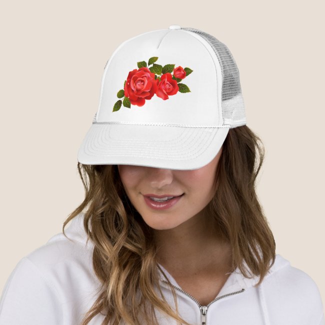 Bouquet of Red Roses Hat