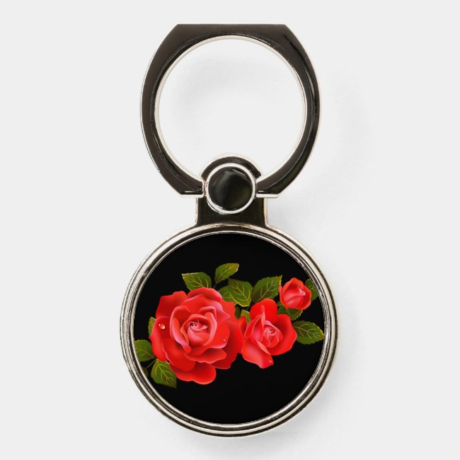 Bouquet of Red Roses Phone Ring Holder