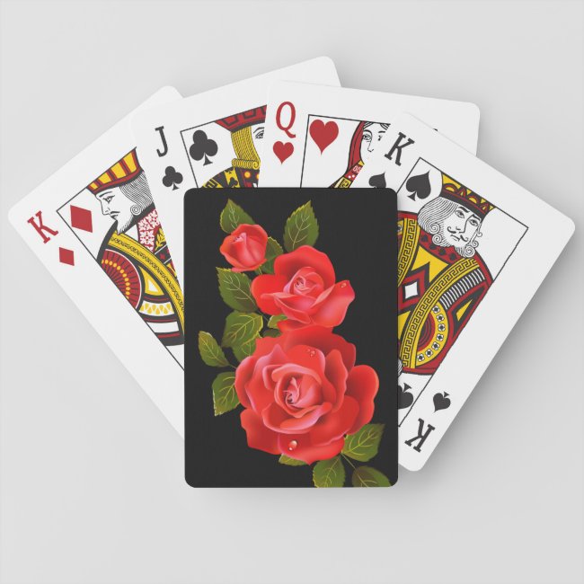 Bouquet of Red Roses Playing Cards