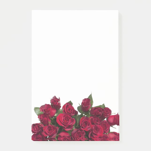 Bouquet of red roses post-it notes (Front)