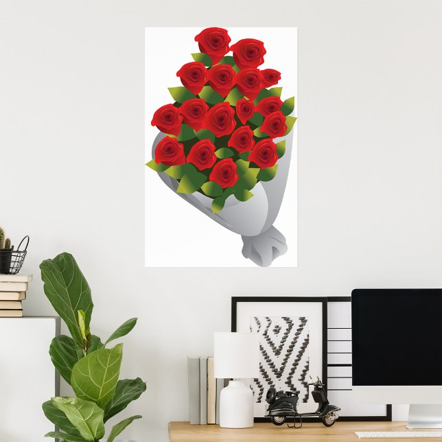 Bouquet Of Red Roses Poster (Creator Uploaded)