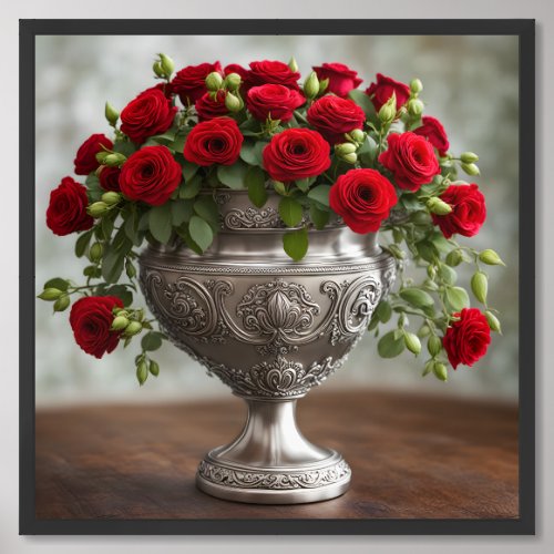  Bouquet of red roses Poster  Matte