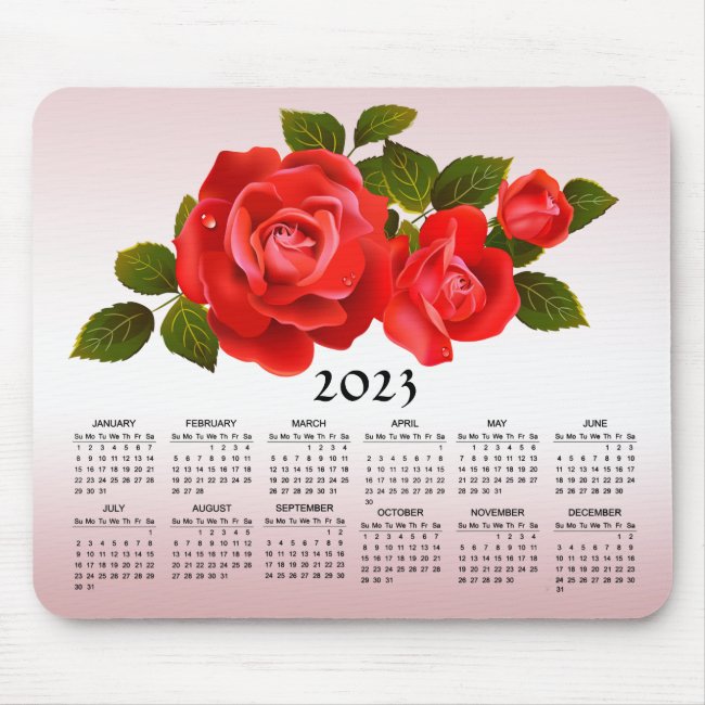 Bouquet of Roses 2023 Calendar Mousepad