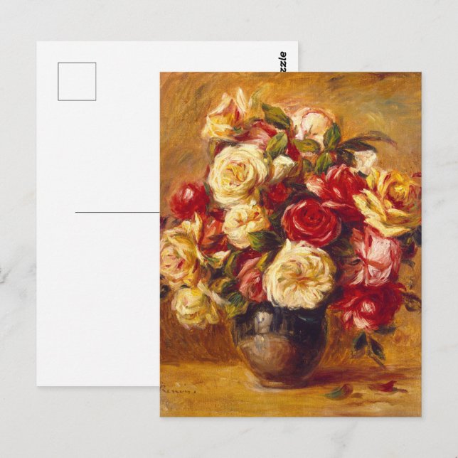 Bouquet of roses, Auguste Renoir Postcard (Front/Back)