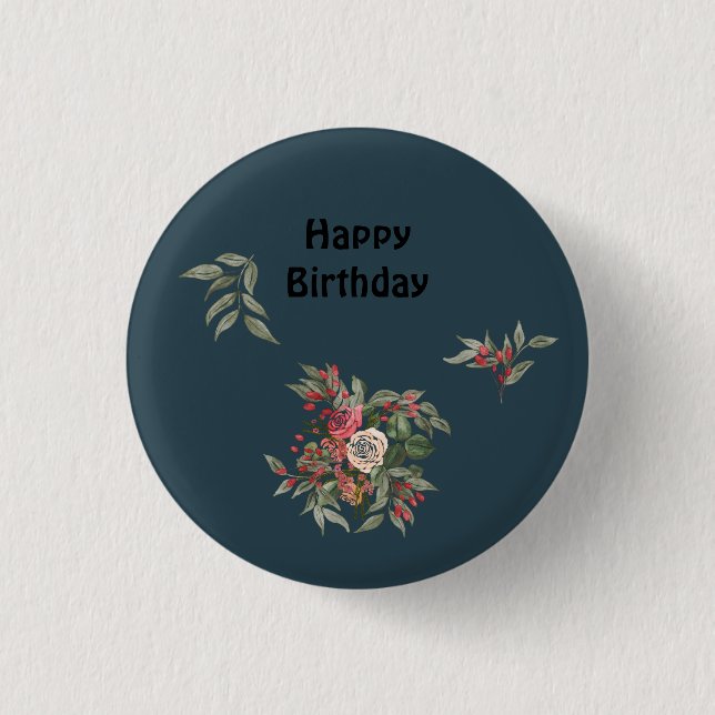 Bouquet of roses  button (Front)