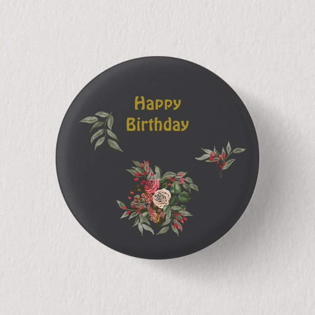 Bouquet of roses  button (Front)