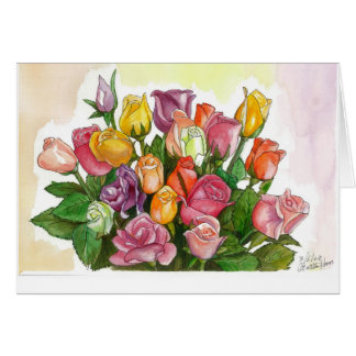 Bouquet of roses cards