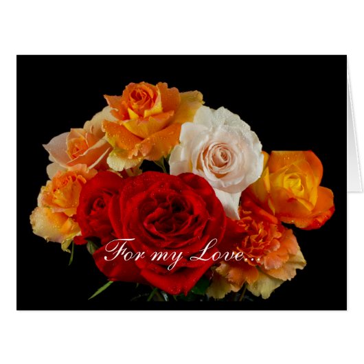 Bouquet of Roses For Love Valentine's Day (Front Horizontal)