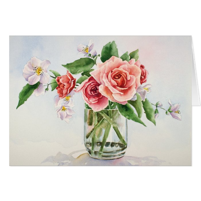 Bouquet of roses greeting cards