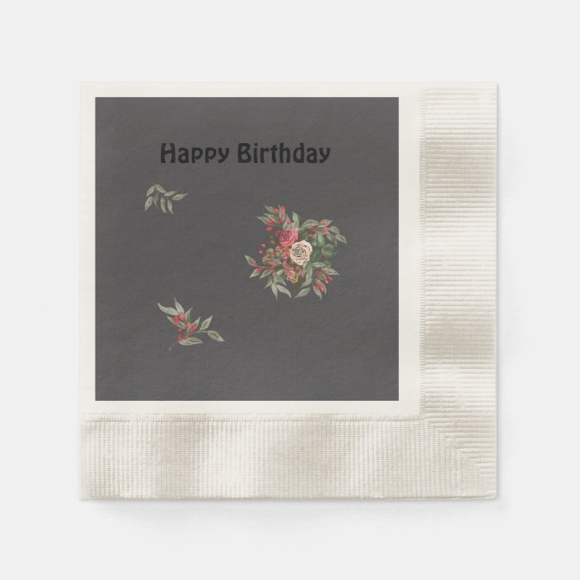 Bouquet of roses Paper Napkin (Front)