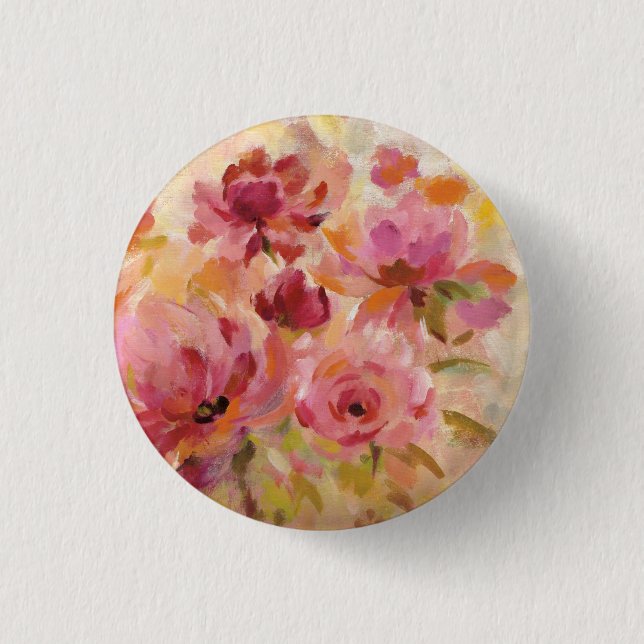 Bouquet of Roses Pinback Button (Front)