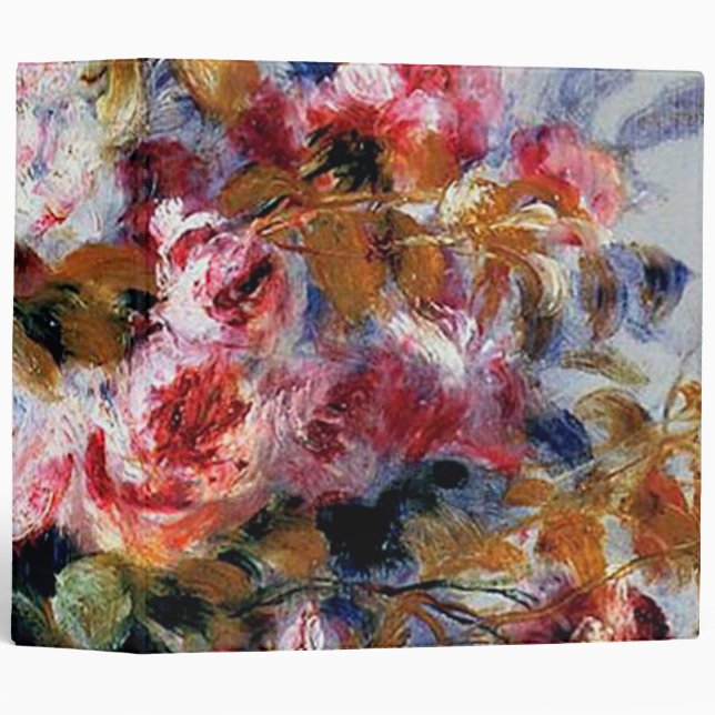 Bouquet of Roses, Renoir 3 Ring Binder (Front/Spine)