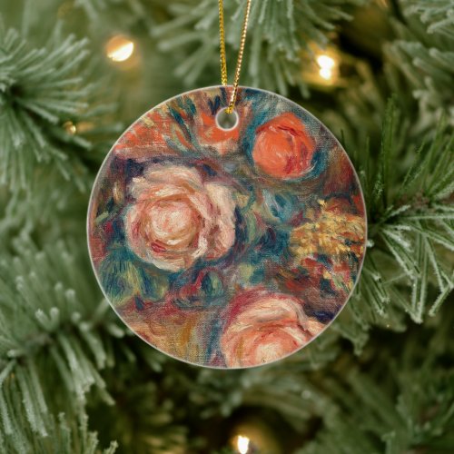 Bouquet of Roses  Renoir Ceramic Ornament